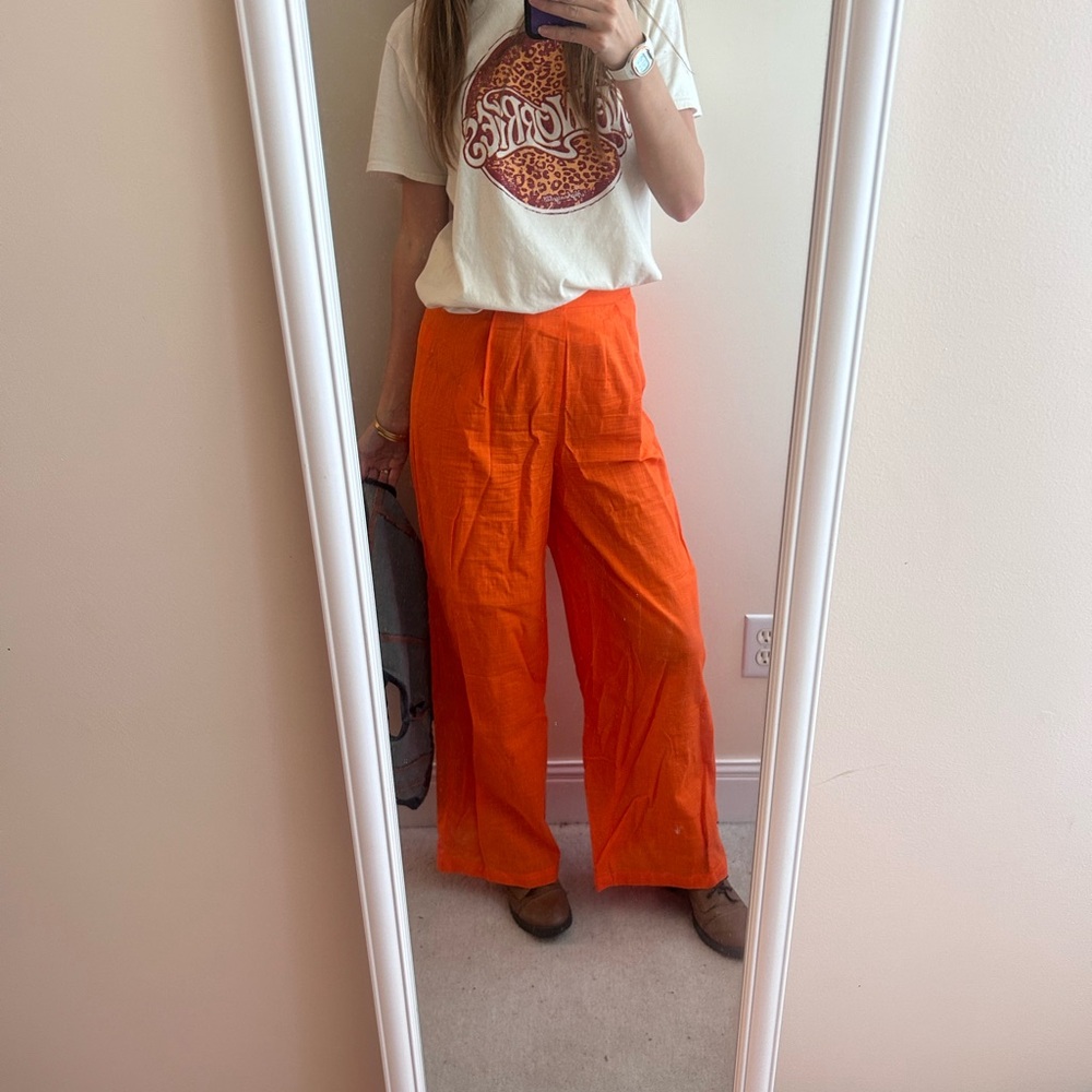 Orange Linen Set - Picture 2 of 11